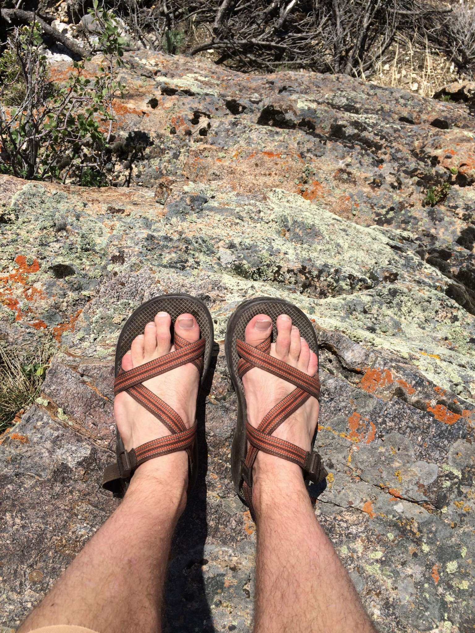 chaco sandals on feet