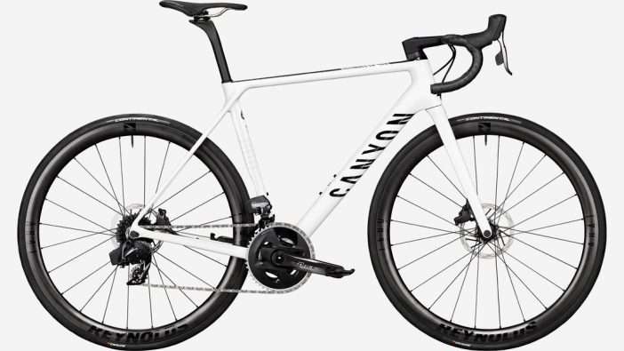 Canyon Ultimate CF SLX 8 eTap in Rainbow White